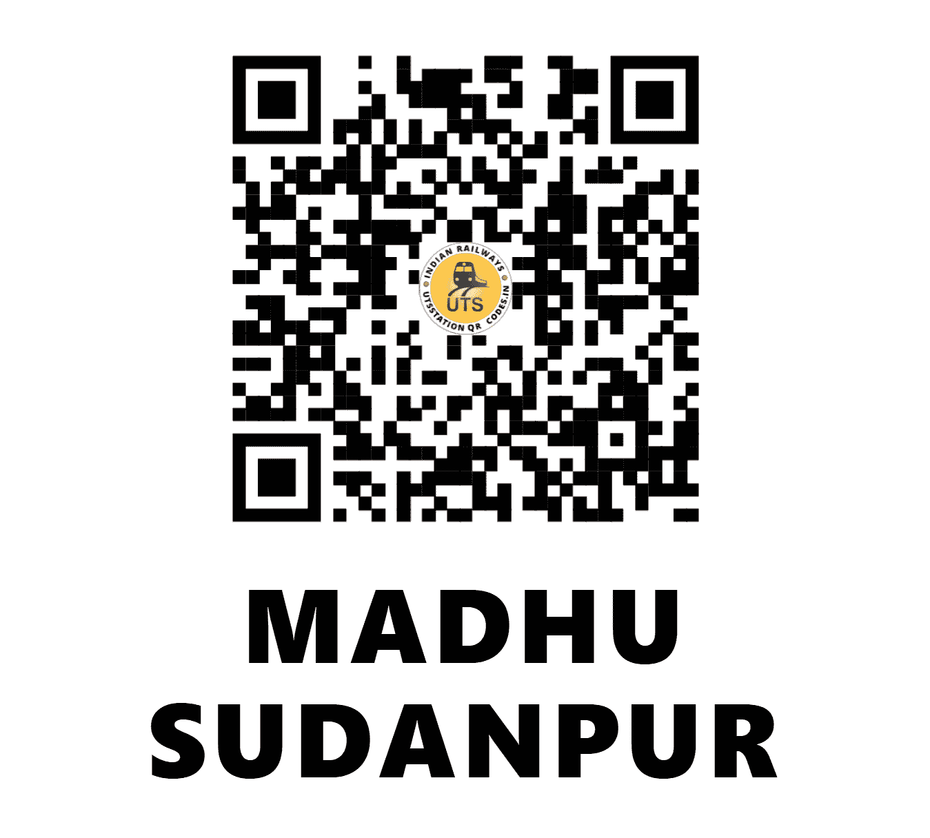 UTS QR Code for MADHU SUDANPUR - MDSE (ER - WEST BENGAL)